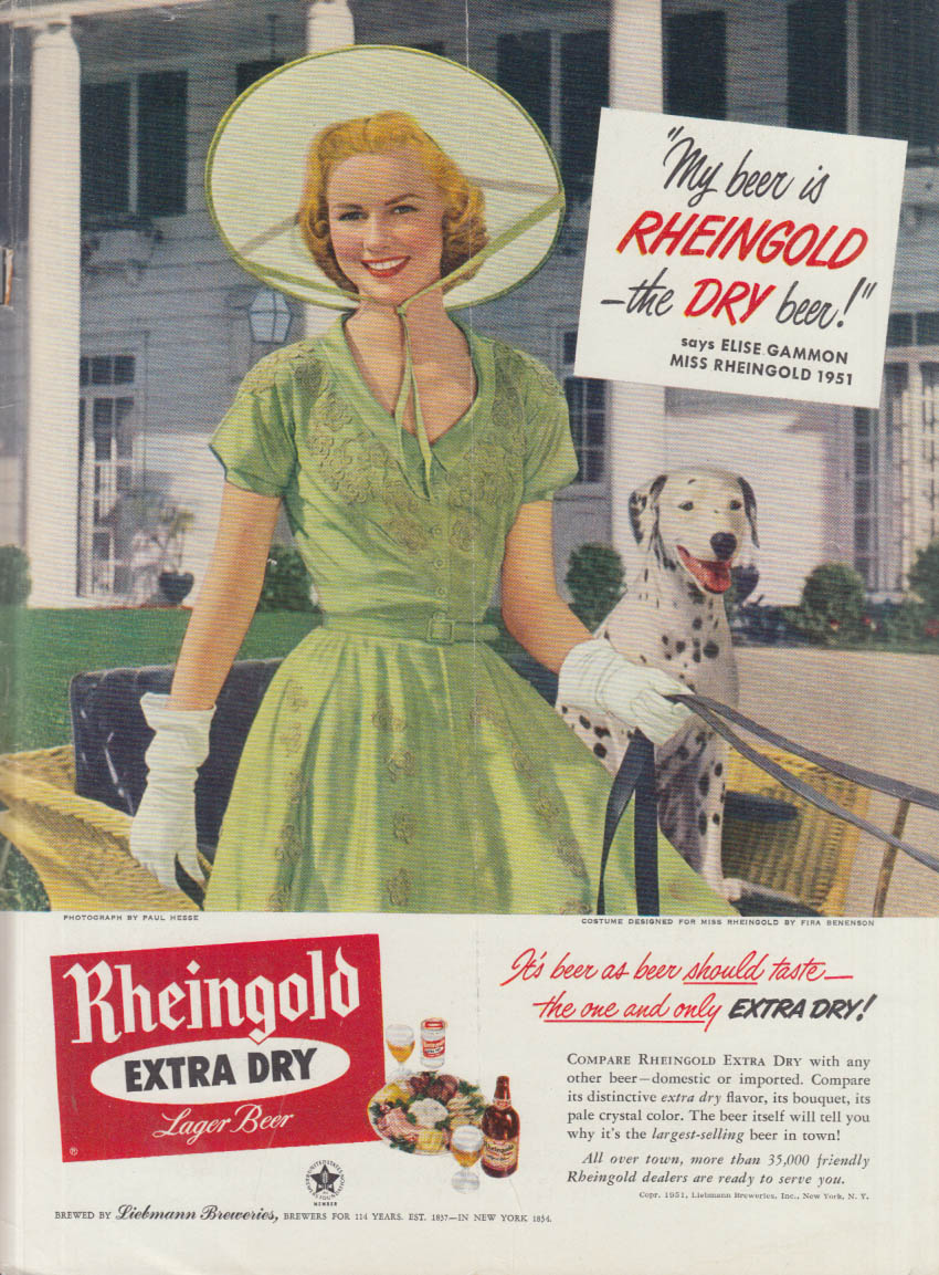 Beer In Ads #4182: Miss Rheingold 1951 On Her Estate