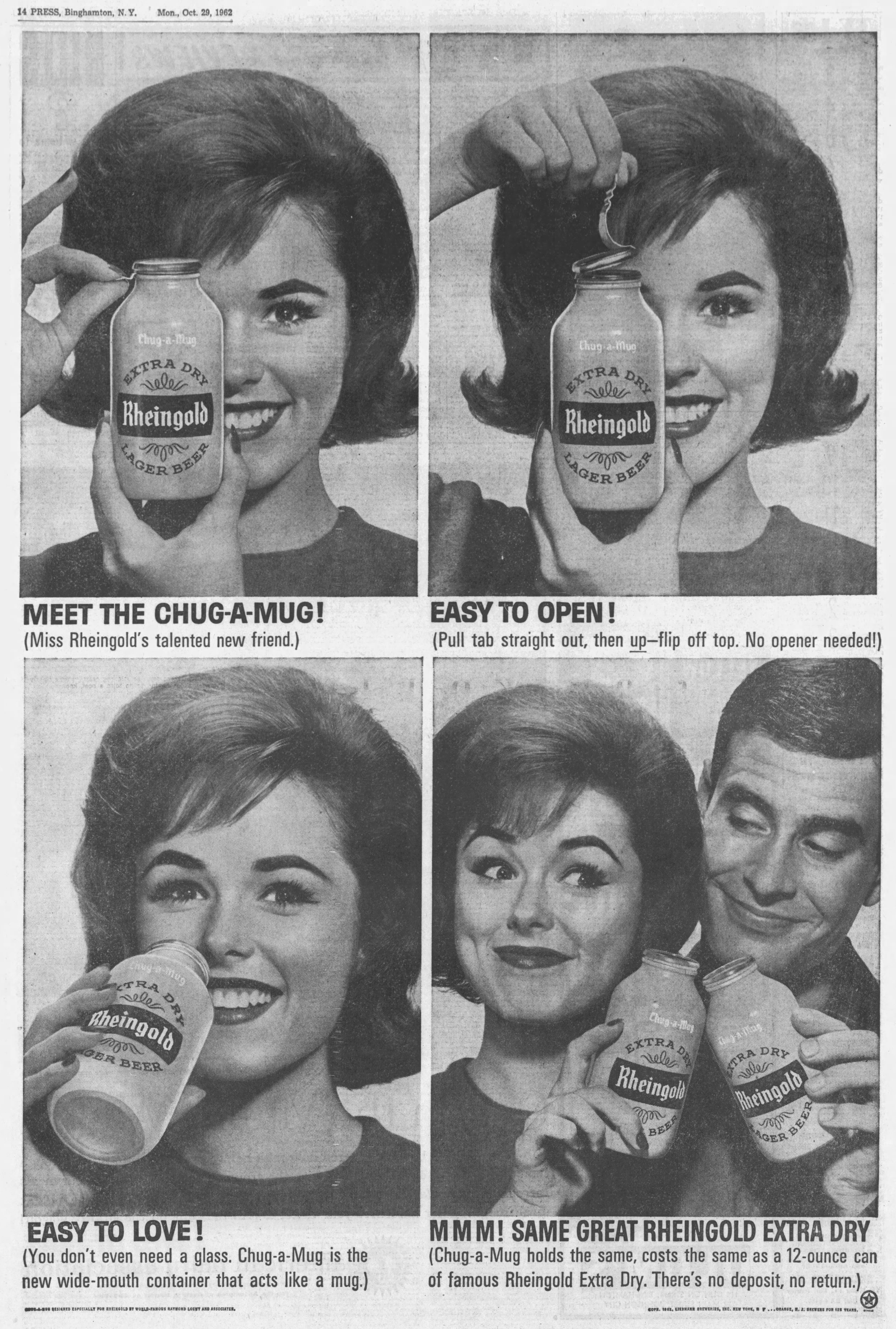 Les publicités de l'année 1962