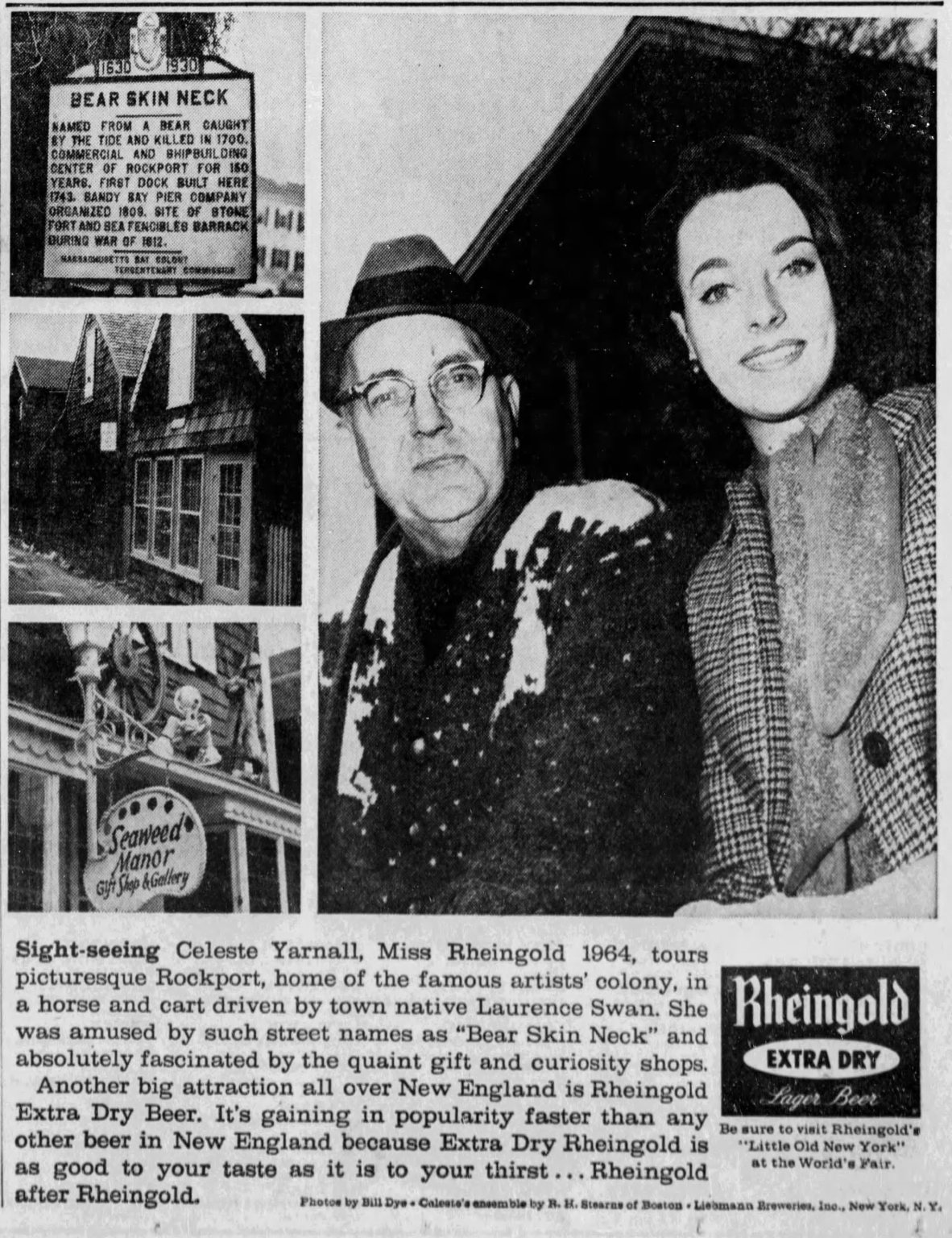 Beer In Ads #4751: Miss Rheingold 1964 Visits Rockport