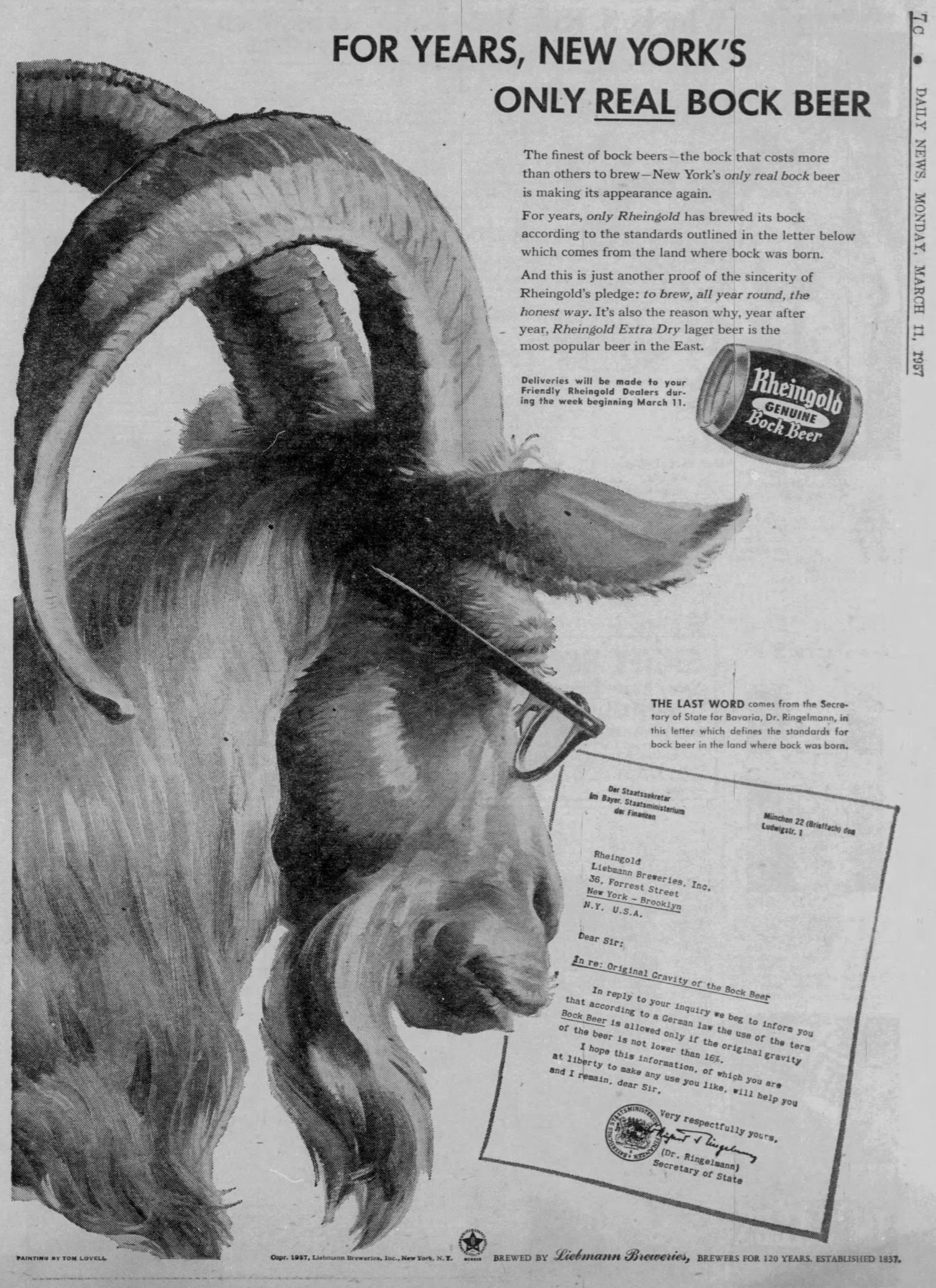 Beer In Ads #5158: For Years, New York’s Only Real Bock Beer