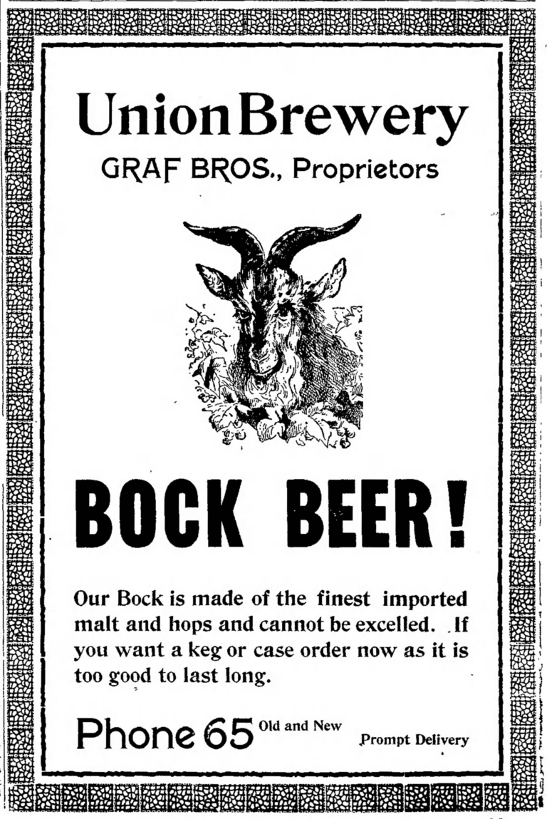 Beer In Ads #5243: Union Brewery Bock Beer!